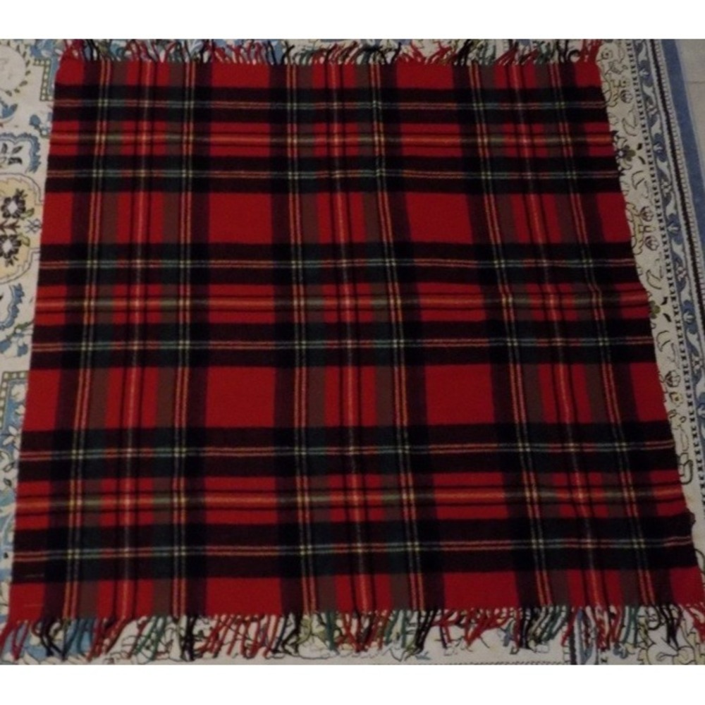 Vintage Troy Robe Tartan Wool Blanket Plaid Troy Blanket Mills NH